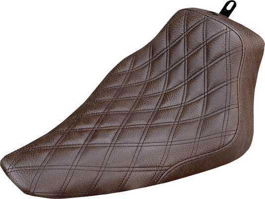 Saddlemen Brown Renegade Solo Gel Seat for 2011-17 Harley Softail Slim Blackline