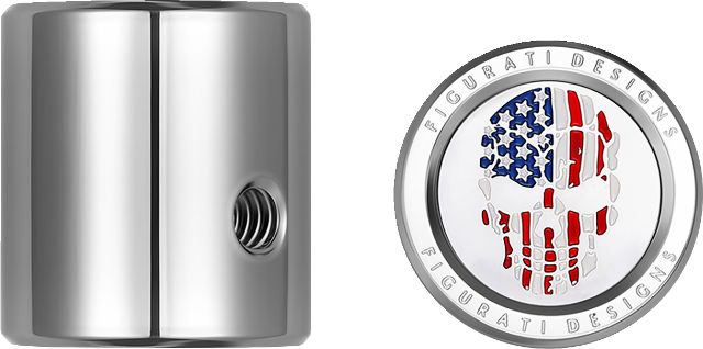Figurati Skull USA Flag Heel Shifter Eliminator Cover 1984-2023 Harley Davidson