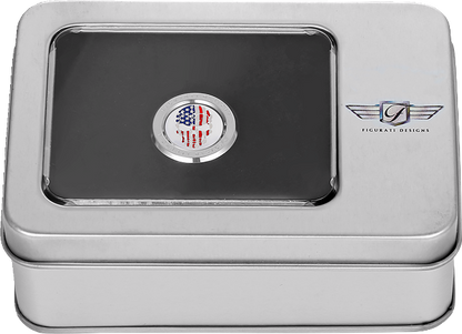 Figurati Skull USA Flag Heel Shifter Eliminator Cover 1984-2023 Harley Davidson