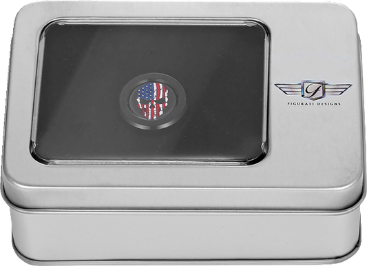 Figurati Skull USA Flag Heel Shifter Eliminator Black Cover 1984-2023 Harley
