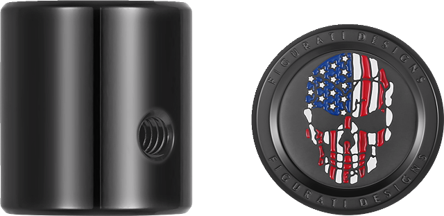 Figurati Skull USA Flag Heel Shifter Eliminator Black Cover 1984-2023 Harley
