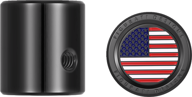 Figurati USA Flag Heel Shifter Black Eliminator Cover 1984-2023 Harley Davidson