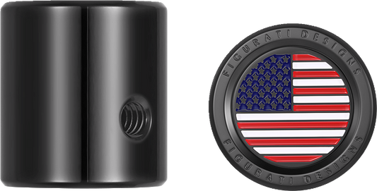 Figurati USA Flag Heel Shifter Black Eliminator Cover 1984-2023 Harley Davidson