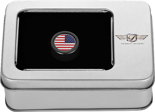 Figurati USA Flag Heel Shifter Black Eliminator Cover 1984-2023 Harley Davidson