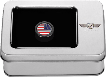 Figurati USA Flag Heel Shifter Black Eliminator Cover 1984-2023 Harley Davidson