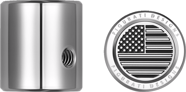 Figurati B&W USA Flag Heel Shifter Eliminator Cover 1984-2023 Harley Davidson