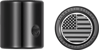 Figurati B&W USA Flag Heel Shifter Black Eliminator Cover 1984-2023 Harley Davidson