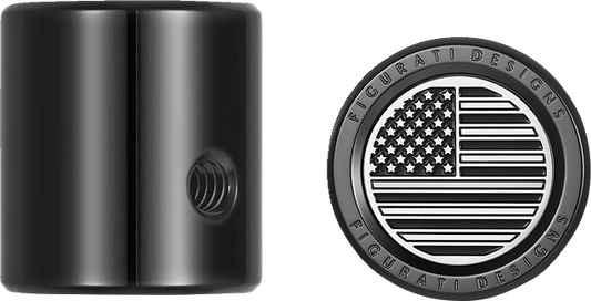 Figurati B&W USA Flag Heel Shifter Black Eliminator Cover 1984-2023 Harley Davidson