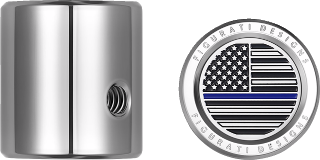 Figurati Blue Line USA Flag Heel Shifter Eliminator Cover 1984-2023 Harley