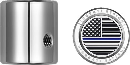 Figurati Blue Line USA Flag Heel Shifter Eliminator Cover 1984-2023 Harley