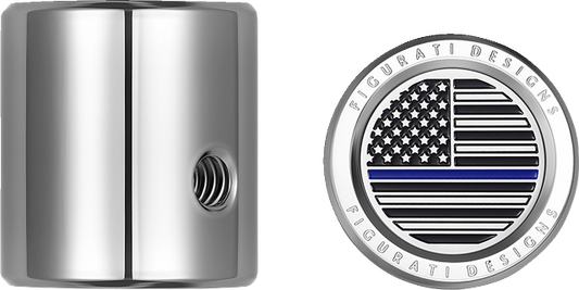 Figurati Blue Line USA Flag Heel Shifter Eliminator Cover 1984-2023 Harley