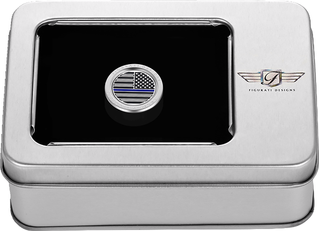 Figurati Blue Line USA Flag Heel Shifter Eliminator Cover 1984-2023 Harley