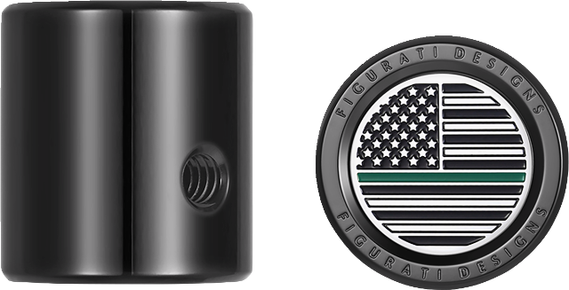 Figurati Green Line USA Flag Heel Shifter Black Eliminator Cover 1984-23 Harley