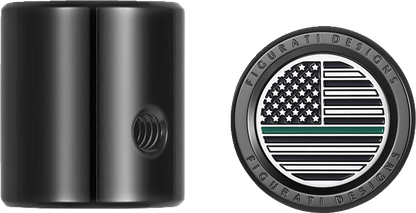 Figurati Green Line USA Flag Heel Shifter Black Eliminator Cover 1984-23 Harley