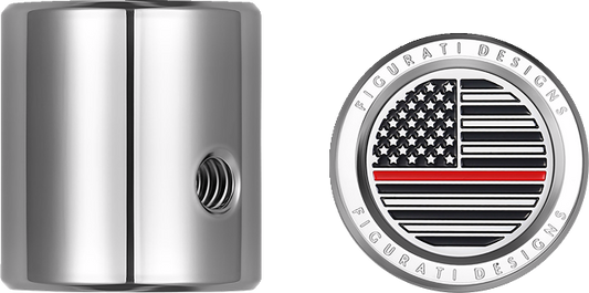 Figurati Red Line USA Flag Heel Shifter Eliminator Cover 1983-2023 Harley