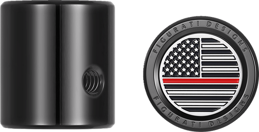 Figurati Red Line USA Flag Heel Shifter Black Eliminator Cover 1984-2023 Harley