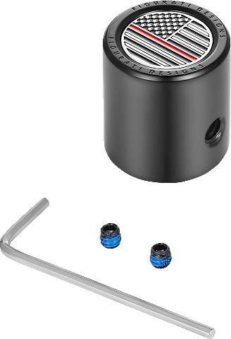 Figurati Red Line USA Flag Heel Shifter Black Eliminator Cover 1984-2023 Harley