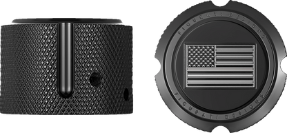 Figurati Designs American Flag Front Axle Nut Black Covers for 2002-2022 Harley