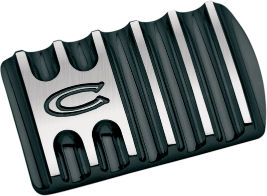 Covingtons Black Finned Brake Pedal Pad 1985-2023 Harley Touring Softail FLHX