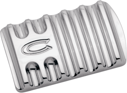 Covingtons Chrome Finned Brake Pedal Pad 1985-2024 Harley Touring Softail FLHX