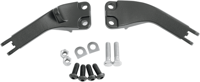 Drag Specialties Black Passenger Footpeg Mounts fits 06-17 Harley Dyna FXD FXDB