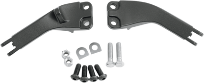 Drag Specialties Black Passenger Footpeg Mounts fits 06-17 Harley Dyna FXD FXDB