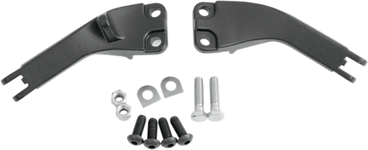 Drag Specialties Black Passenger Footpeg Mounts fits 06-17 Harley Dyna FXD FXDB