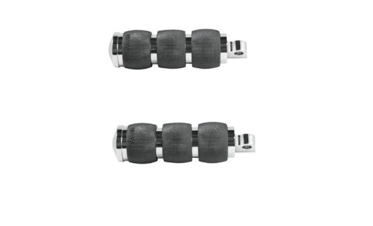 Avon Chrome 3 Ring Air Cushioned Male Mount Folding Footpegs for Harley Davidson