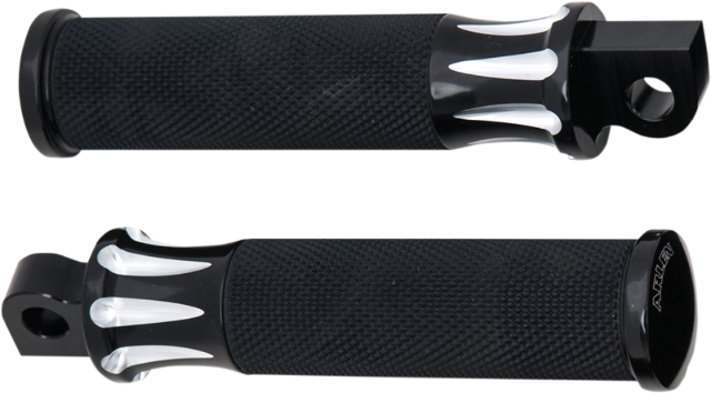 Arlen Ness Black Fusion Deep Cut Male Mount Motorcycle Footpegs fits Harley