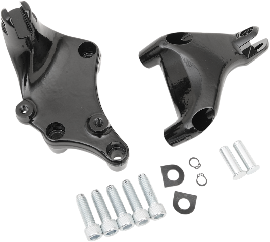 Drag Specialties Black Passenger Footpeg Mount Kit for 2014-22 Harley Sportster
