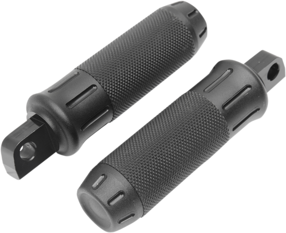 Drag Specialties Black Peen Motorcycle Male Mount Passenger Footpeg Set Harley