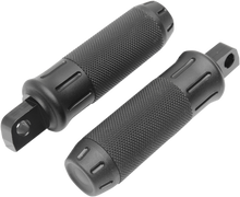 Drag Specialties Black Peen Motorcycle Male Mount Passenger Footpeg Set Harley