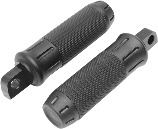 Drag Specialties Black Peen Motorcycle Male Mount Passenger Footpeg Set Harley
