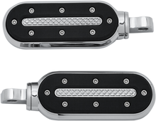 Kuryakyn 7031 Heavy Industry Chrome Motorcycle Footpegs for Harley Davidson