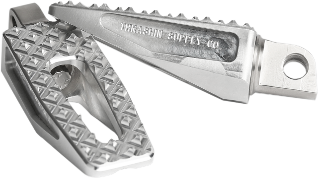 Thrashin P-54 Raw Slim Male Mount Footpegs for Harley Softail Dyna FXR Touring