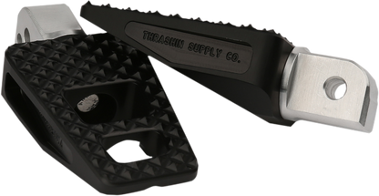 Thrashin P-54 Black Passenger Rear Footpegs for 2018-2025 Harley Softail Fat Bob