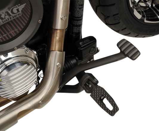 Thrashin P-54 Black Front Slim Driver Footpegs for 2018-2023 Harley Softail