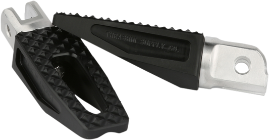 Thrashin P-54 Black Front Slim Driver Footpegs for 2018-2023 Harley Softail
