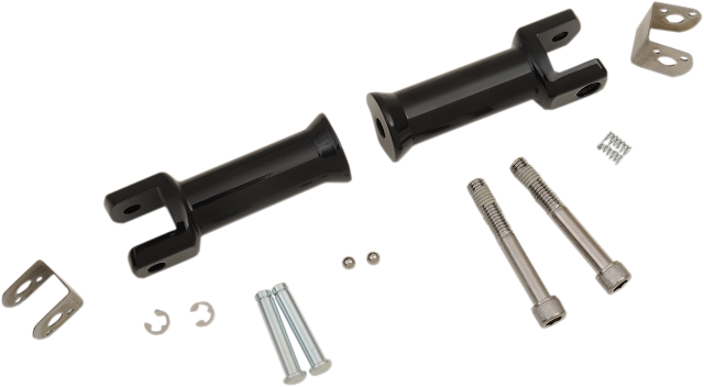 Drag Specialties Black Passenger Footpeg Mount Kit fits 2018-2023 Harley Softail