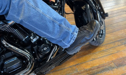 Ciro Black 1-1/4" Universal Motorcycle Front Engine Guard Highway Bar Toe Rest