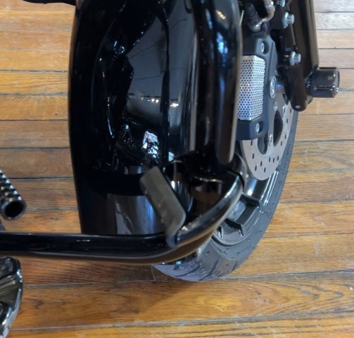Ciro Black 1-1/4" Universal Motorcycle Front Engine Guard Highway Bar Toe Rest
