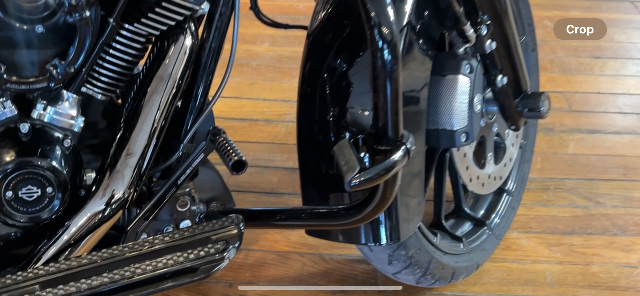 Ciro Black 1-1/4" Universal Motorcycle Front Engine Guard Highway Bar Toe Rest