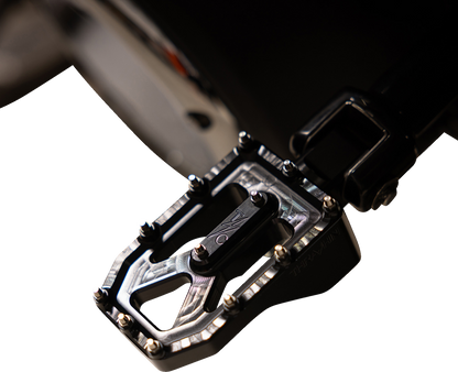 Thrashin Supply Black Aggressor Male Mount Foot Pegs for 1972-2025 Harley