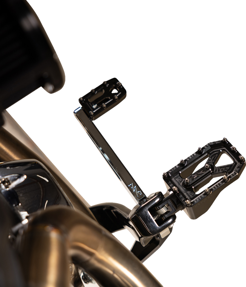 Thrashin Supply Black Aggressor Male Mount Foot Pegs for 1972-2025 Harley