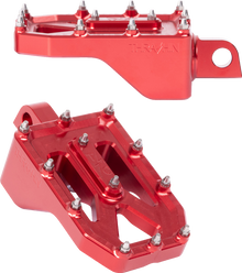 Thrashin Supply Red Aggressor Male Mount Foot Pegs for 1972-2025 Harley Davidson