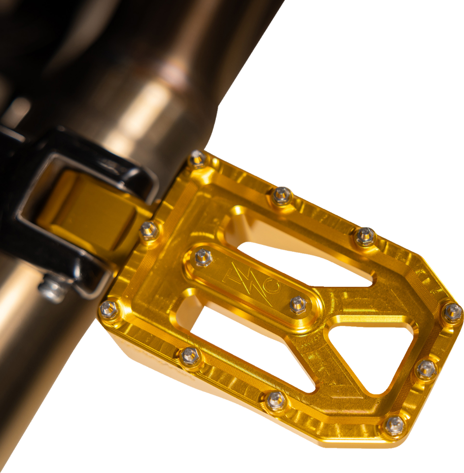 Thrashin Supply Gold Aggressor Male Mount Foot Pegs for 1972-2025 Harley