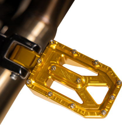Thrashin Supply Gold Aggressor Male Mount Foot Pegs for 1972-2025 Harley