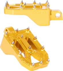 Thrashin Supply Gold Aggressor Male Mount Foot Pegs for 1972-2025 Harley