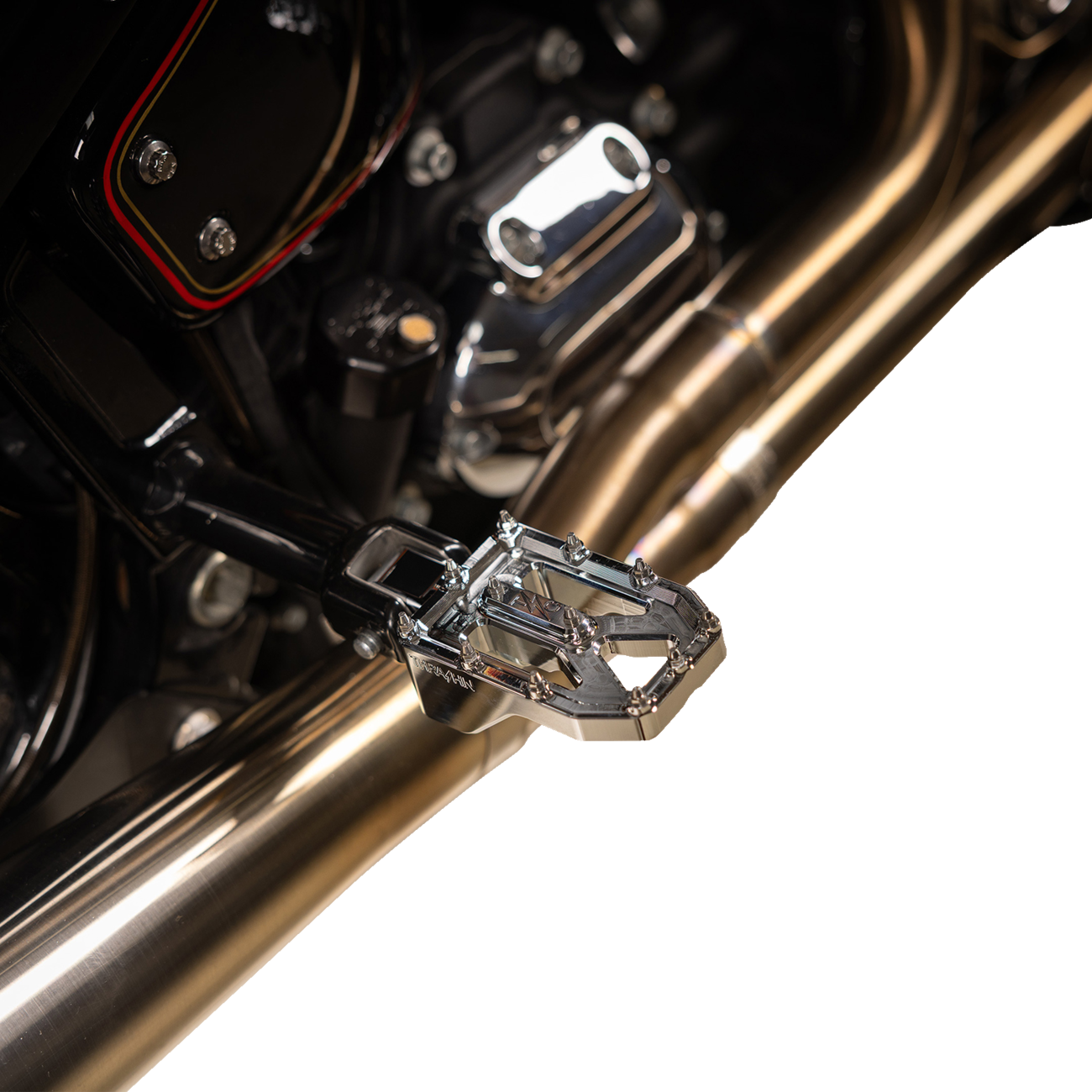 Thrashin Supply Chrome Aggressor Male Mount Foot Pegs for 1972-2025 Harley