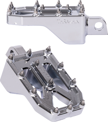 Thrashin Supply Chrome Aggressor Male Mount Foot Pegs for 1972-2025 Harley